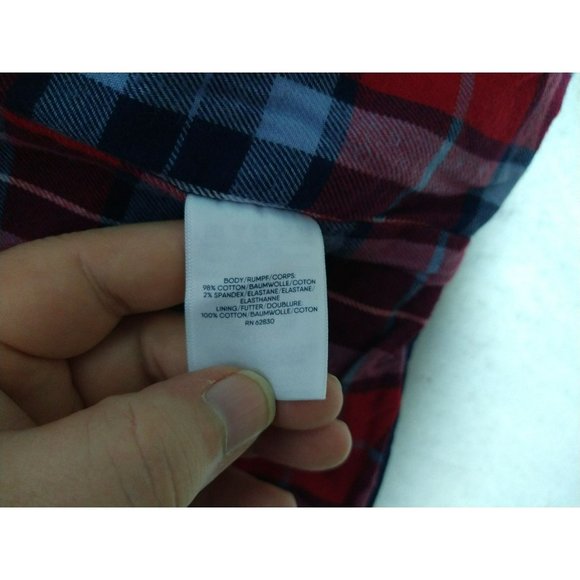 Lands End Mens Flannel Lined Work Shirt Jacket Shacket Navy Blue Size Medium New - Picture 4 of 11